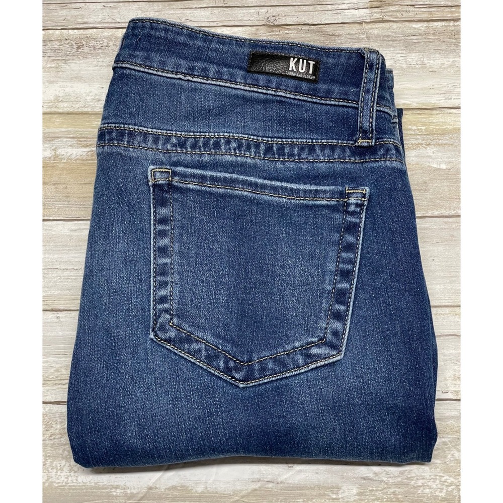 KUT from the Kloth Stevie Jeans‎ Size 8 Straight Leg Medium Wash Denim